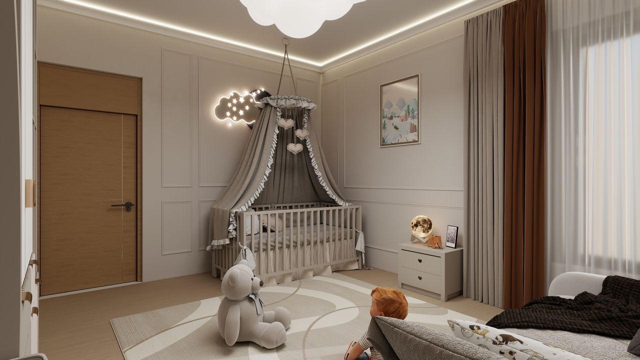 Een kinderkamer waar het geluid niet blijft hangen
